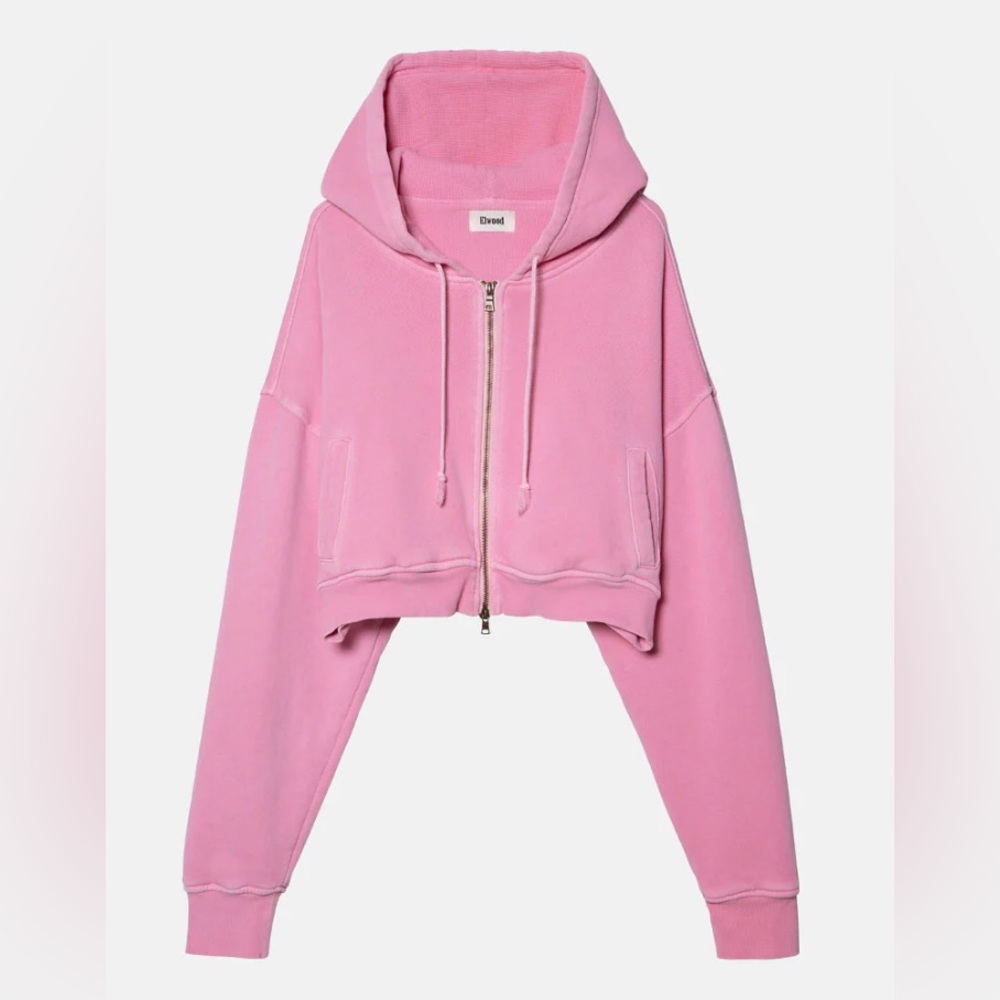 ELWOOD Pink Cropped Hoodie